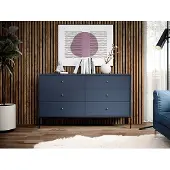 Vente-unique Ladekast BOGDAN - 6 laden - Blauw