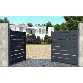 Vente-Unique.nl Draaihek in aluminium PRIMO - Antraciet - L300xH158 cm