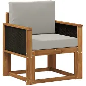 vidaXL Buiten Midden Sofa Massief Acacia Hout Naturel