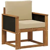 vidaXL Buiten Midden Sofa Massief Acacia Hout Naturel