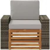 vidaXL Buiten Midden Sofa Massief Acacia Hout Naturel