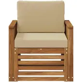 vidaXL Buiten Midden Sofa Naturel