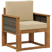 vidaXL Buiten Midden Sofa Massief Acacia Hout Naturel