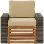 vidaXL Buiten Midden Sofa Massief Acacia Hout Naturel