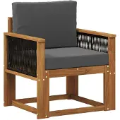 vidaXL Buiten Midden Sofa Massief Acacia Hout Naturel