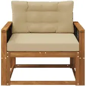 vidaXL Buiten Midden Sofa Naturel