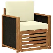 vidaXL Buiten Midden Sofa Naturel