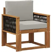 vidaXL Buiten Midden Sofa Massief Acacia Hout Naturel
