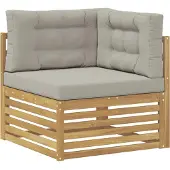 vidaXL Buiten bank set 5 st Wit en Lichtgrijs Polyester