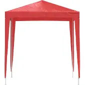 vidaXL Partytent, 200 x 200 x 240 cm, rood, PE en staal