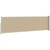 vidaXL Uittrekbaar Zijscherm 140 x 300 cm 100% polyester, ijzer, staal