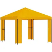 vidaXL Prieel 3 x 3 m Geel Polyester en Staal 190 gsm