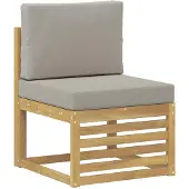 vidaXL Buiten Midden Sofa Massief Acacia Hout Wit