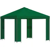 vidaXL Prieel 3 x 3 m Groen Polyester en Staal 190 gsm