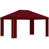 vidaXL Prieel 4 × 3 m Bordeauxrood Polyester en Staal 190 gsm