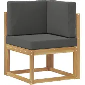 vidaXL Buiten bank set 6 st Wit en antracietkleurig Polyester