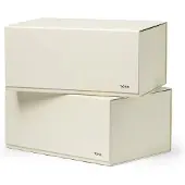 TÔNN furniture Pac box opbergbox Off-white, medium 30x13,5x22 cm, 2-pack