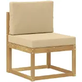 vidaXL Buiten bank set 5 st Wit en Beige