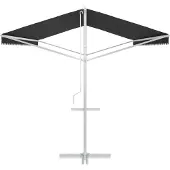 vidaXL Vrijstaande luifel 6 x 3 m Polyester Antraciet