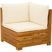 vidaXL Tuin loungeset met kussen 2 Stuk Bruin Massief Acacia Hout
