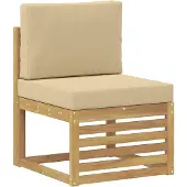 vidaXL Buiten bank set 6 st Wit en Beige Polyester