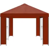 vidaXL Tuinpaviljoen 6 x 3 m Terracotta Polyester en Staal 190 gsm