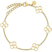 GOOD.designs Armband 'Kleeblatt' goud