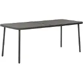 Prolenta Maison Exclusive - Tuintafel, donkergrijs, 180x83x72 cm, staal