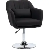 HOMCOM -Sessel-Polyester-60B x 60T x 79-91H cm-Schwarz