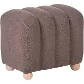 Beliani IDYLLWILD - Poef - Bruin - Bouclé