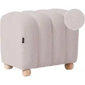 Beliani IDYLLWILD - Poef - Off-white - Bouclé