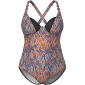 Ulla Popken Badpak lila / oranje