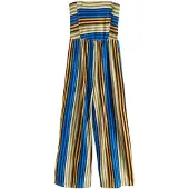 Next Jumpsuit blauw / donkerblauw / geel / olijfgroen