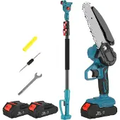 OEM Elektrische kettingzaag, 600W vermogen, 21V accu, telescopische steel, 2 batterijen