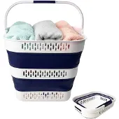 Unyqoos Opvouwbare wasmand van kunststof met ventilatie en draagbare handgrepen