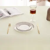 Unyqoos Rond waterafstotend tafelkleed met linnenlook voor binnen en buiten