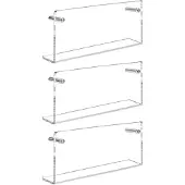 Unyqoos Transparante acryl wandrekken set van 3 voor boeken en tijdschriften