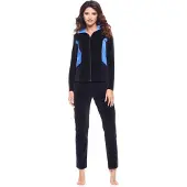 Merry Style – Dames Huispak – Vrijetijdspak – Velours – MS-MG-F-SUIT2 – Marineblau/Blau – XXXL