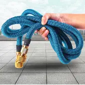 Unyqoos Uitrekbare flexibele tuinslang met multifunctionele sproeikop voor tuin en terras