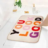 Unyqoos Absorberende en Antislip Beige Badmat voor Comfortabele Badkamerervaring