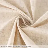 Unyqoos Rechthoekig beige tafelkleed met kwastjes voor feestelijke gelegenheden