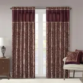 Unyqoos Stijlvolle bordeauxrode jacquard gordijnen voor diverse woonruimtes