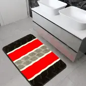 Unyqoos Rechthoekige kleurrijke badmat met 3D-effect en antislip ontwerp