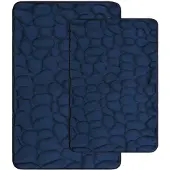 Unyqoos Tweedelig set van zachte badmatten met antislip en memory foam