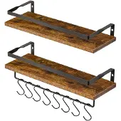 Unyqoos Stijlvolle Zwevende Wandplanken Set met Handdoekhouder voor Diverse Ruimtes