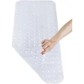Unyqoos Veilige en Comfortabele Antislip Badmat met Zuignappen en Waterafvoer