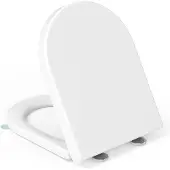 Unyqoos Wit toiletdeksel met stil softclose mechanisme en snelle reinigingsfunctie