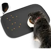 Unyqoos siliconen voerbakmat – waterdige onderzetter voor voerbakken met opvangbak en verhoogde randen, vaatwasmachinebestendig, geschikt voor honden en katten, verkrijgbaar in verschillende maten