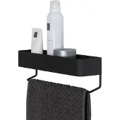 Unyqoos Stijlvolle metalen wandplank met geïntegreerde handdoekstang voor badkamer en keuken