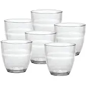 Unyqoos Set van 6 espressokopjes van 90 ml, gemaakt van gehard glas, zonder vulstreep, vaatwasmachinebestendig – geschikt voor zowel thuisgebruik als in de horeca